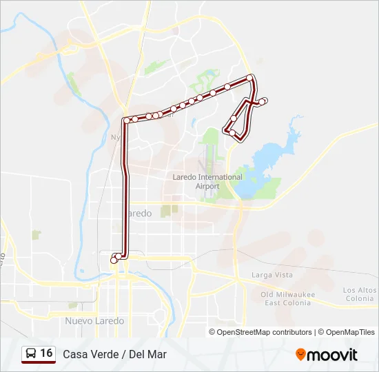 16 Bus Line Map