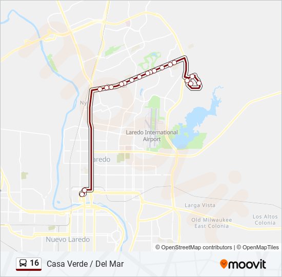 16 bus Line Map