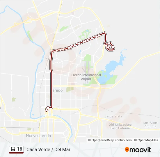 16 Bus Line Map