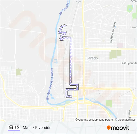 15 Bus Line Map