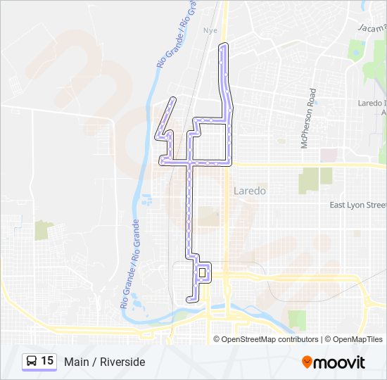 Mapa de 15 de autobús