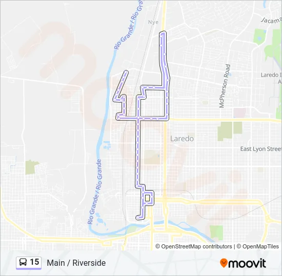 15 Bus Line Map