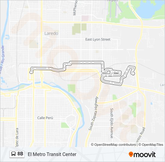 8B Bus Line Map
