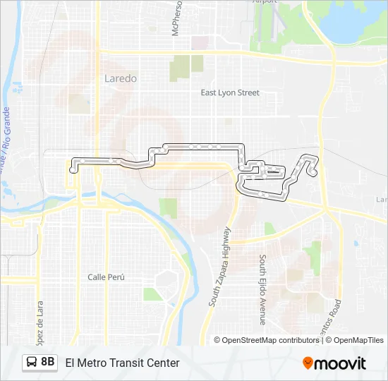 8B Bus Line Map