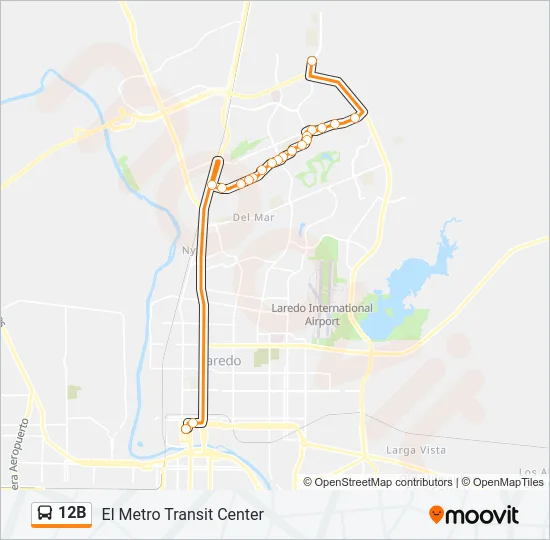 12B Bus Line Map