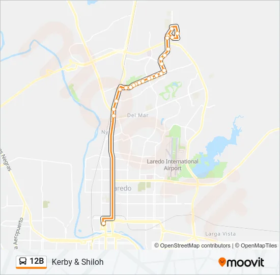 12B Bus Line Map