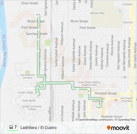 7 Bus Line Map