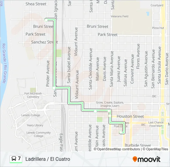 7 Bus Line Map