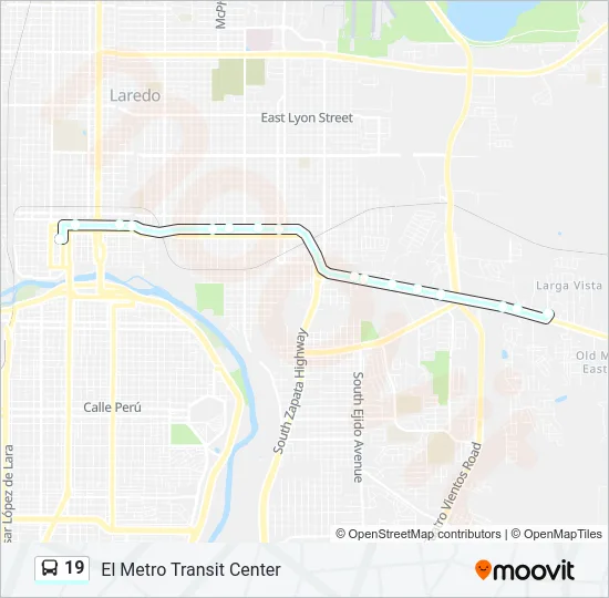 19 Bus Line Map