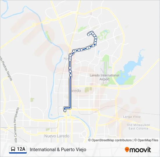 12A Bus Line Map