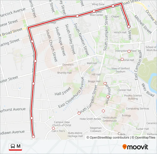 M Bus Line Map