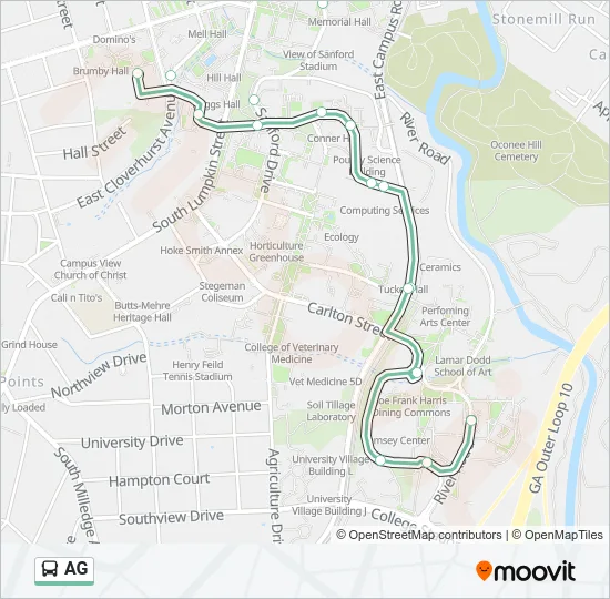 AG Bus Line Map
