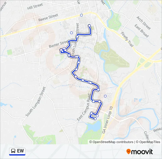 EW Bus Line Map