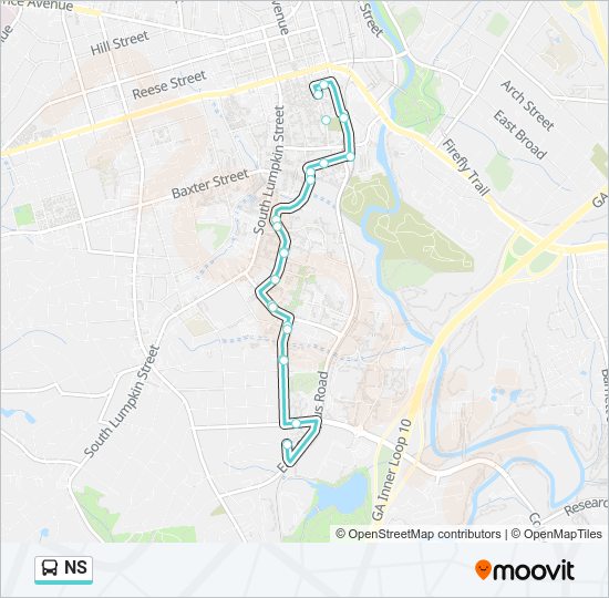 NS bus Line Map