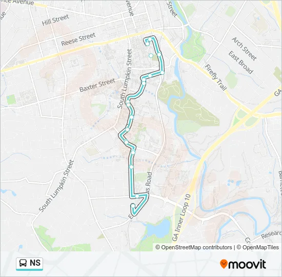 NS Bus Line Map