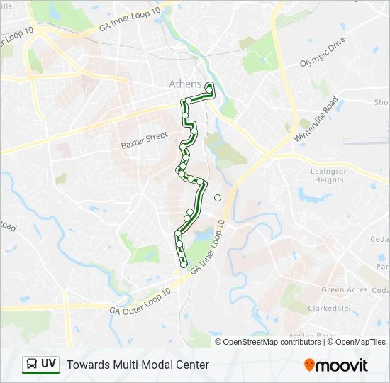 UV Bus Line Map