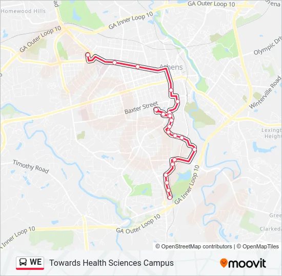 WE Bus Line Map