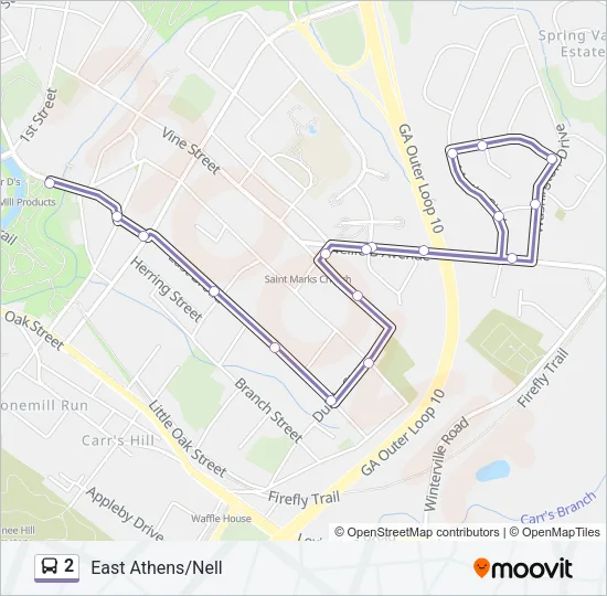 2 Bus Line Map