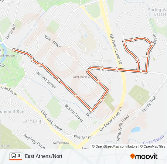 3 Bus Line Map
