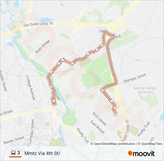 3 Bus Line Map
