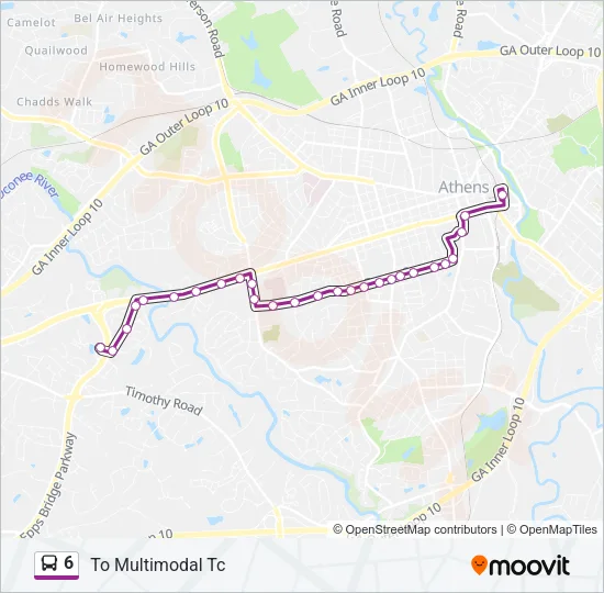 6 Bus Line Map