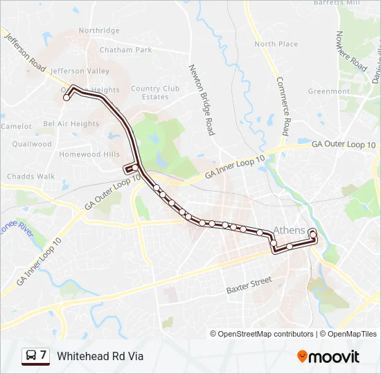 7 Bus Line Map