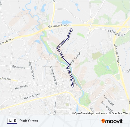 8 bus Line Map