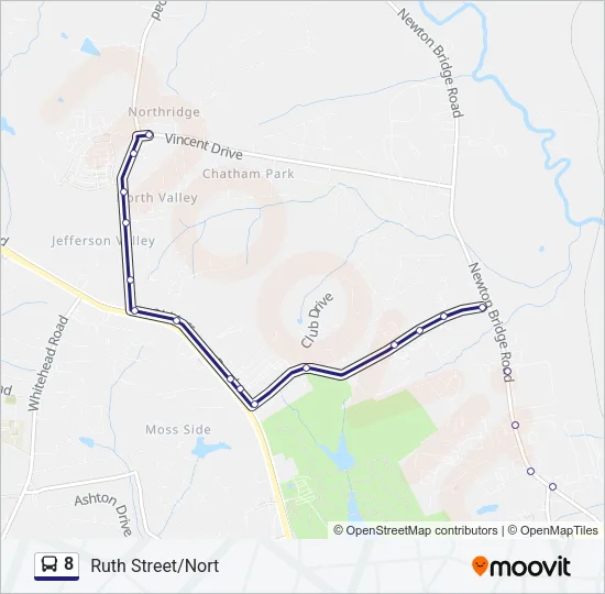8 Bus Line Map