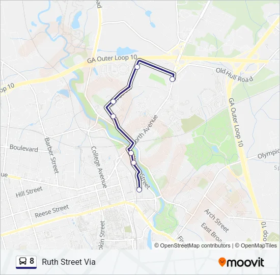 8 Bus Line Map