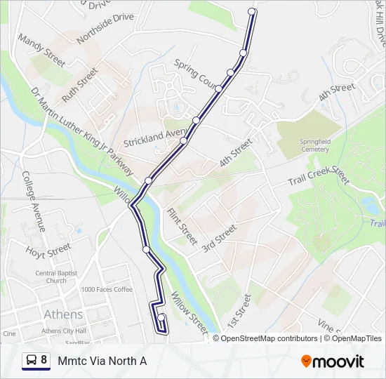 8 Bus Line Map