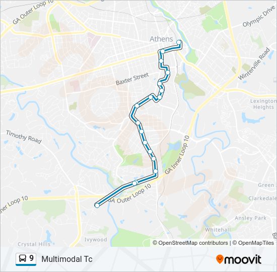 9 bus Line Map