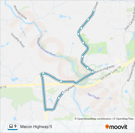 9 Bus Line Map