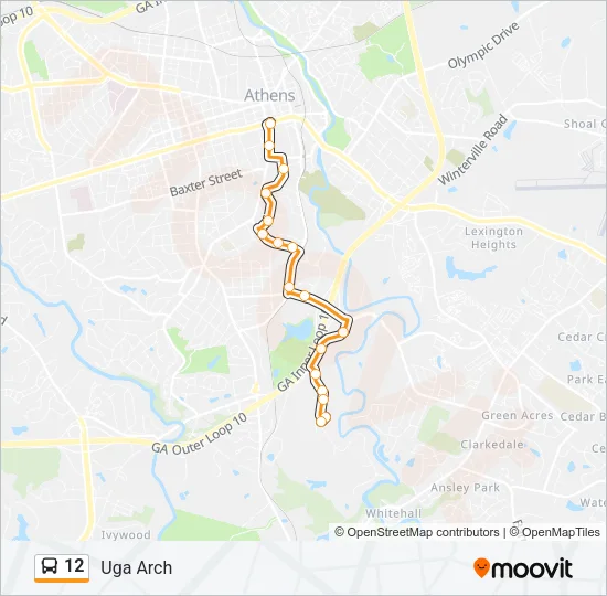 Mapa de 12 de autobús