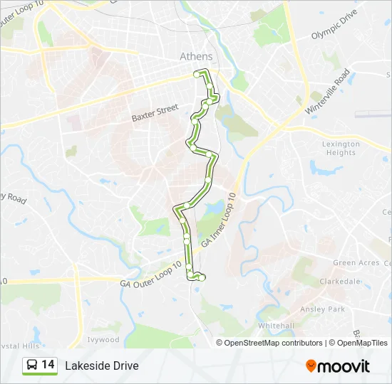 14 Bus Line Map