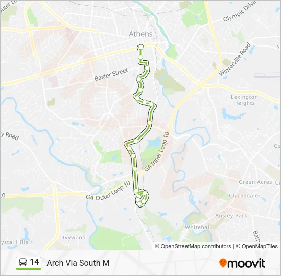 14 Bus Line Map