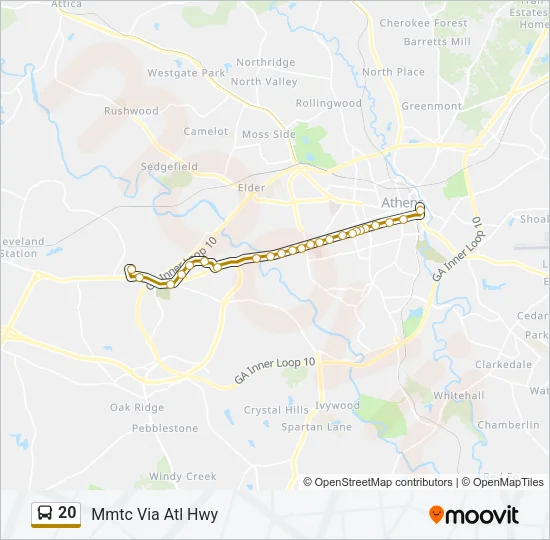 20 Bus Line Map
