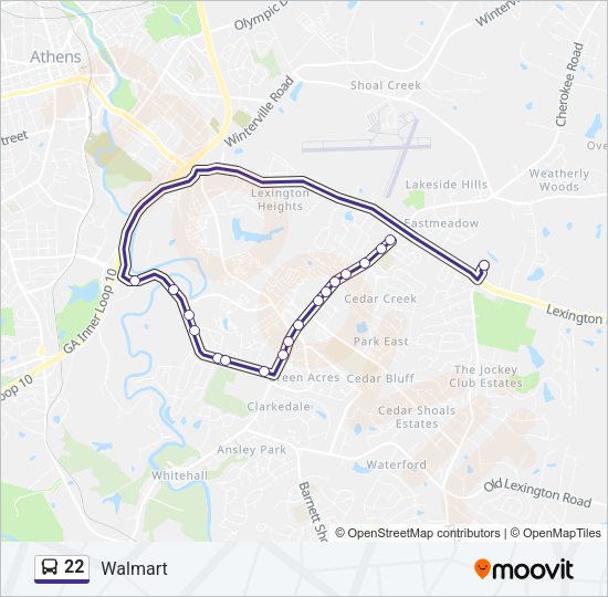 22 Bus Line Map