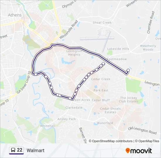 22 Bus Line Map