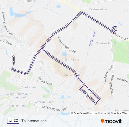 22 Bus Line Map
