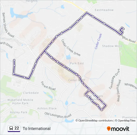 22 Bus Line Map