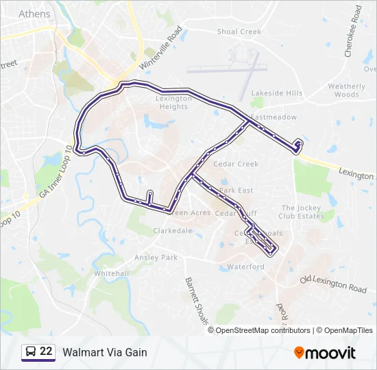 Mapa de 22 de autobús