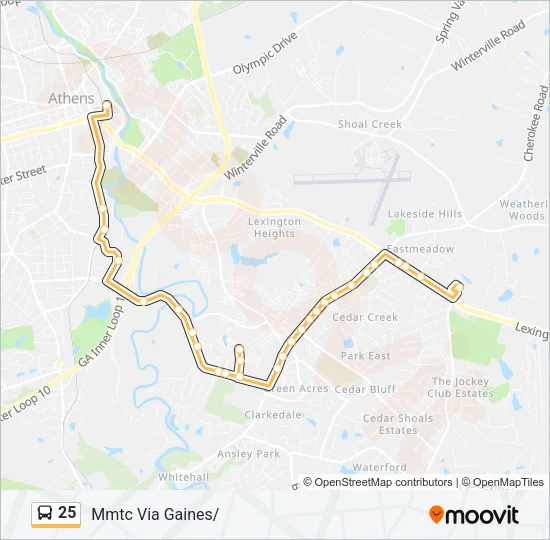 25 Bus Line Map