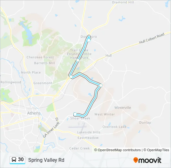 30 Bus Line Map