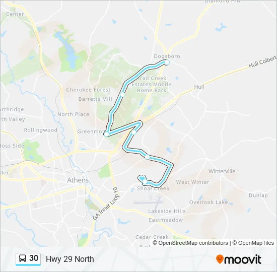 30 Bus Line Map