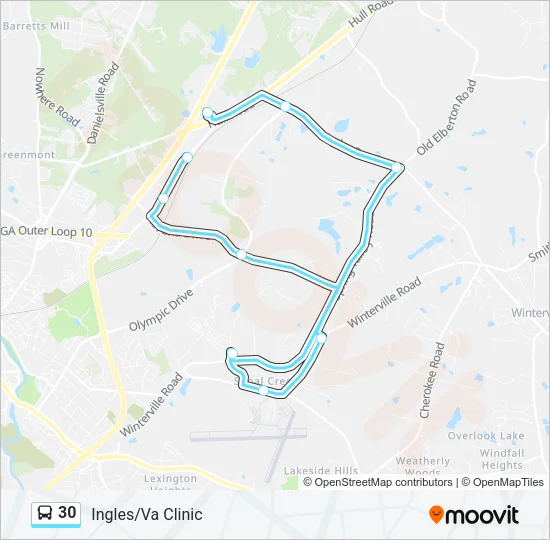 30 Bus Line Map