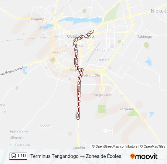 L10 Bus Line Map