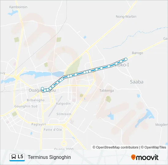 L5 Bus Line Map