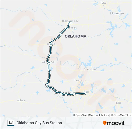 GREYHOUND US1142S Bus Line Map