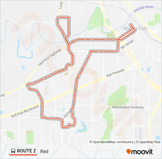 ROUTE 2 Bus Line Map