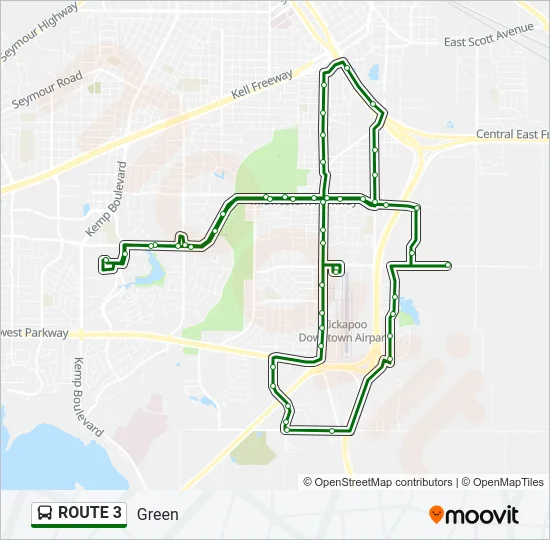 ROUTE 3 Bus Line Map